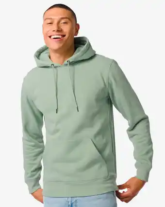 HEMA Hema heren hoodie groen (groen) aanbieding