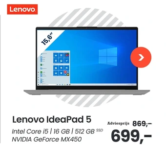 Paradigit Lenovo ideapad 5 aanbieding