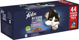 Intratuin Felix kattenvoer in gelei en saus elke dag feest mix selectie adult 85 g 44 stuks aanbieding