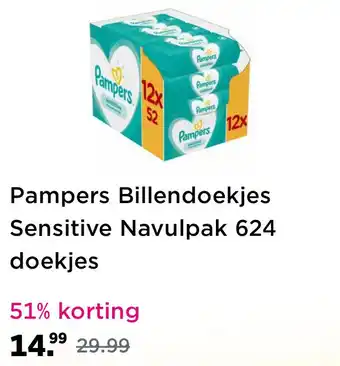 Plein.nl Pampers Billendoekjes Sensitive aanbieding