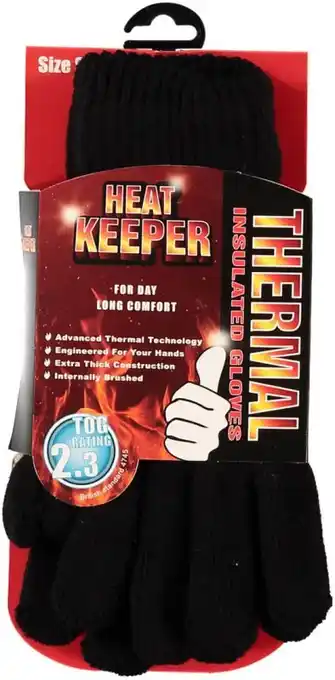 Welkoop Heatkeeper gebreid - handschoenen - zwart aanbieding