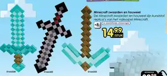 ToyChamp Minecraft zwaarden en houweel aanbieding