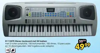 ToyChamp 01113570 Stereo keyboard met 54 toetsen aanbieding