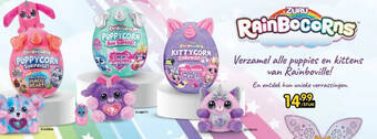 ToyChamp ZURU RainBocoRns Verzamel alle puppies en kittens van Rainboville! aanbieding