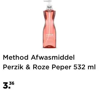 Plein.nl Method Afwasmiddel Perzik & Roze 532 ml aanbieding