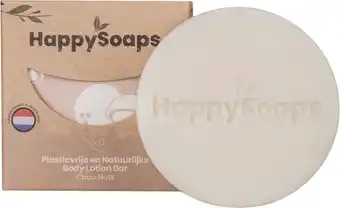 Bol.com Happysoaps body lotion bar - coco nuts - zacht, zoet & hydraterend - 100% plasticvrij, vegan & natuurlijk - 65gr aanbieding