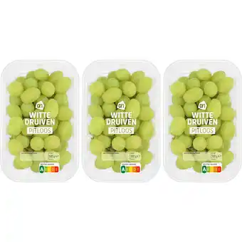 Albert Heijn Ah witte druiven pitloos 3-pack aanbieding