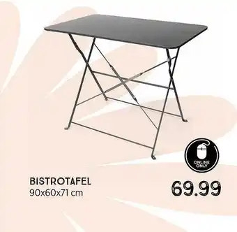 Xenos Bistrotafel 90x60x71 Cm aanbieding