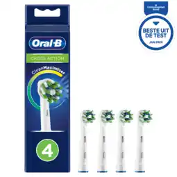 MediaMarkt Oral-b crossaction opzetborstel wit met cleanmaximiser (4 stuks) aanbieding