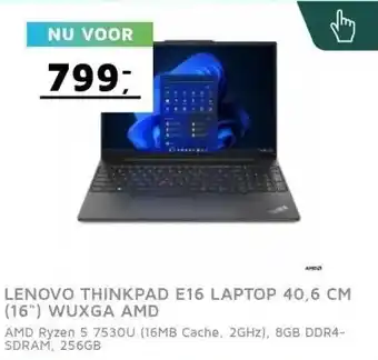 Digitotaal Lenovo thinkpad e16 laptop 40,6 cm (16) wuxga amd aanbieding