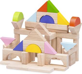 Bol.com Wonder world - houten blokken - 50 stuks aanbieding