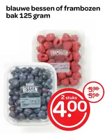 Spar Blauwe bessen of frambozen aanbieding
