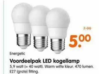 Plentyparts Energetic Voordeelpak LED kogellamp aanbieding