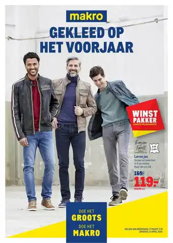 Makro Leren Jas aanbieding