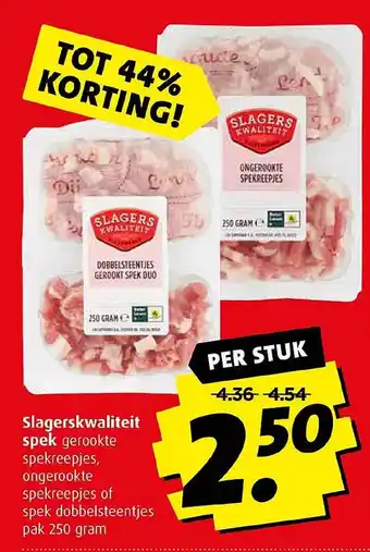 Boni Slagerskwaliteit spek gerookte spekreepjes, ongerookte spekreepjes of aanbieding