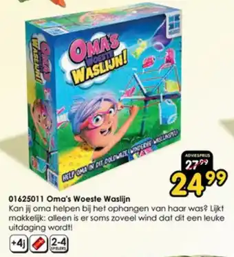 ToyChamp 01625011 Oma's Woeste Waslijn aanbieding