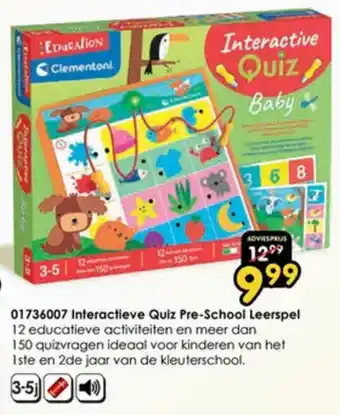 ToyChamp 01736007 Interactieve Quiz Pre-School Leerspel aanbieding