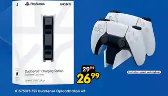 ToyChamp 01575095 PS5 DualSense Oplaadstation wit aanbieding