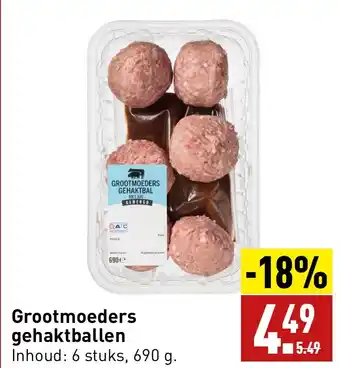 ALDI Grootmoeders gehaktballen 690g aanbieding