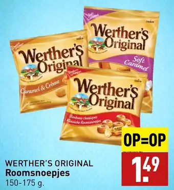 ALDI WERTHER'S ORIGINAL Roomsnoepjes 150-175 g. aanbieding