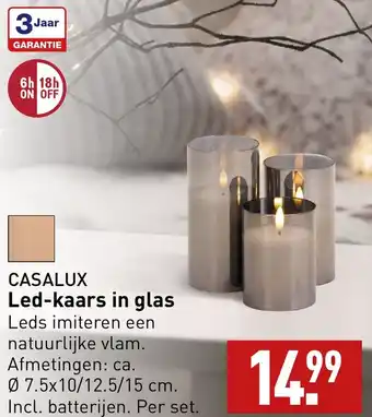 ALDI CASALUX Led-kaars in glas aanbieding