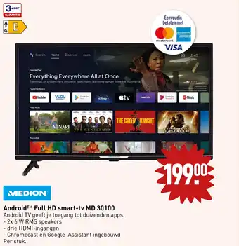 ALDI Android Full HD smart-tv MD 30100 aanbieding