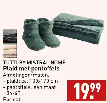 ALDI TUTTI BY MISTRAL HOME Plaid met pantoffels aanbieding