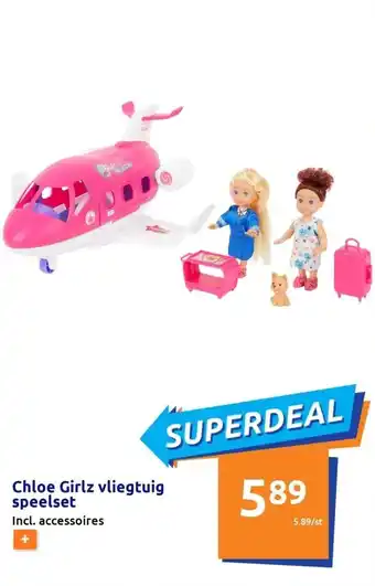 Action Chloe girlz vliegtuig speelset aanbieding