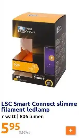 Action Lsc smart connect slimme filament ledlamp aanbieding