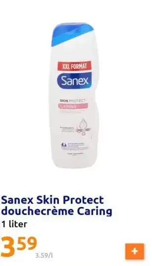 Action Sanex skin protect douchecrème caring aanbieding