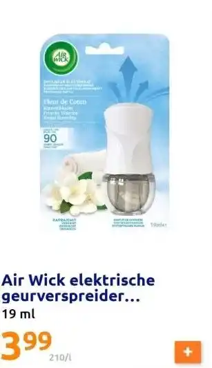 Action Air wick elektrische geurverspreider katoenbloem aanbieding