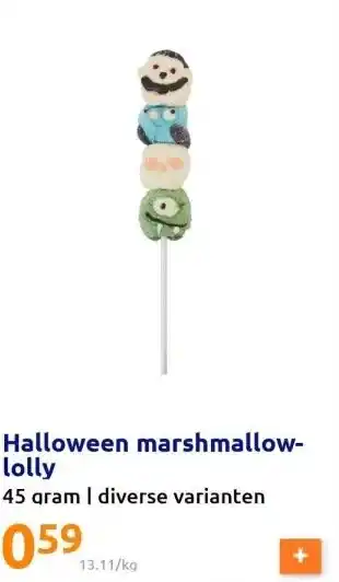 Action Halloween marshmallow-lolly aanbieding