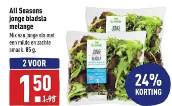 ALDI All Seasons jonge bladsla melange 85g aanbieding