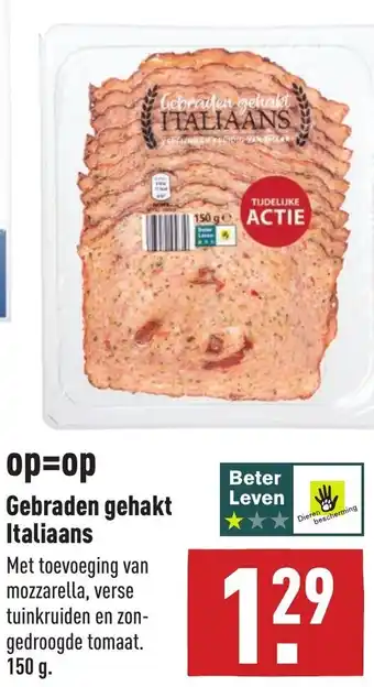 ALDI Gebraden gehakt Italiaans 150g aanbieding