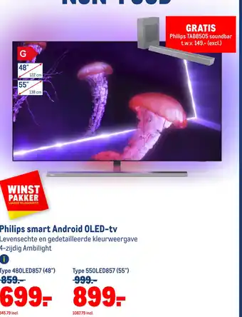 Makro Philips smart android oled-tv aanbieding