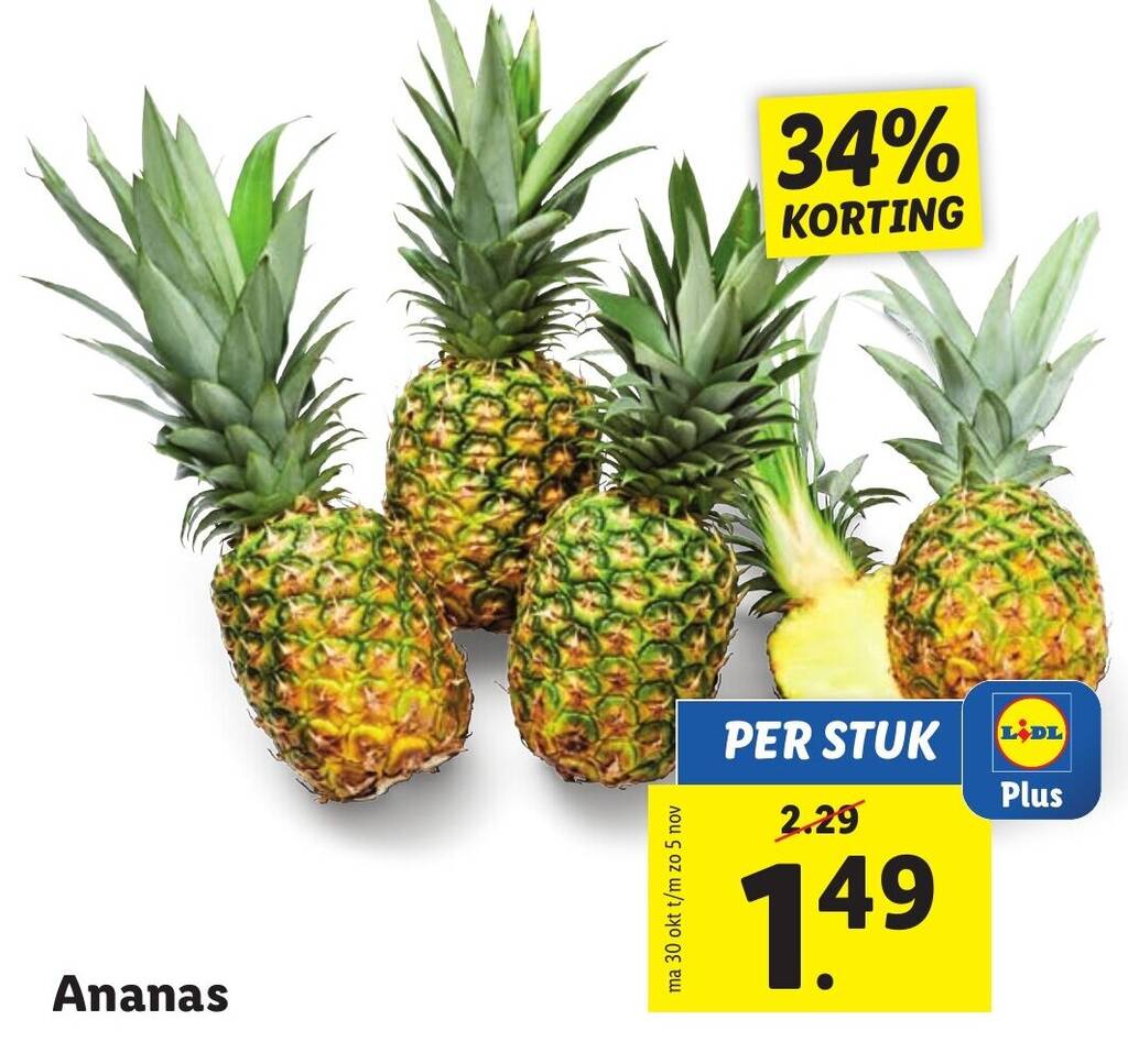 Ananas aanbieding bij Lidl
