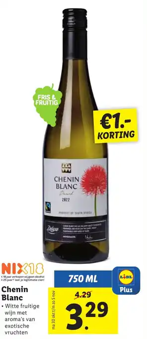 Lidl Chenin Blanc 750 ml aanbieding