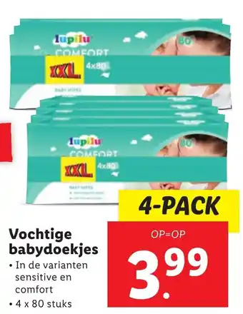 Lidl Vochtige babydoekjes aanbieding