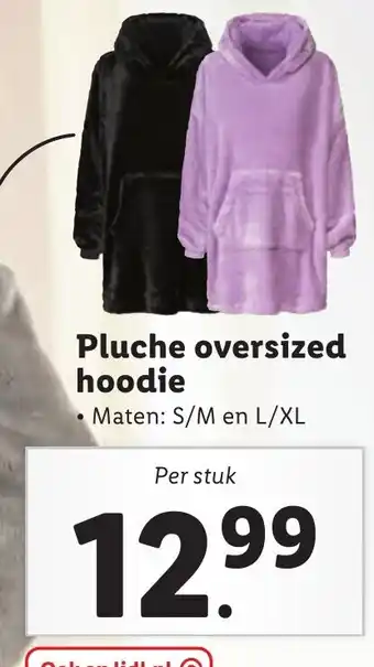 Lidl Pluche oversized hoodie aanbieding