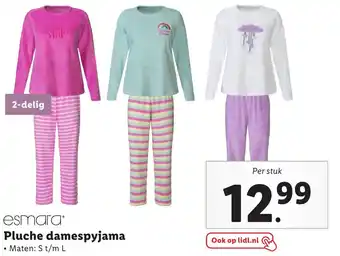 Lidl esmara Pluche damespyjama aanbieding