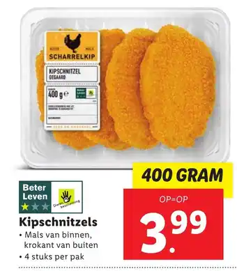 Lidl Kipschnitzels 400 GRAM aanbieding