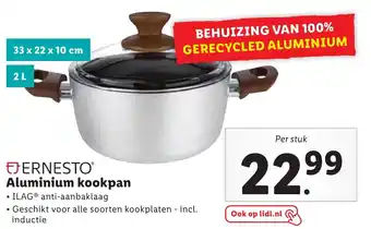 Lidl ERNESTO Aluminium kookpan aanbieding