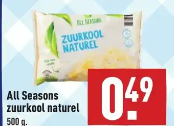 ALDI All Seasons zuurkool naturel 500g aanbieding