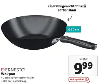 Lidl ERNESTO Wokpan aanbieding