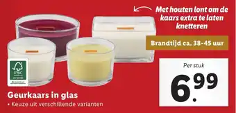 Lidl Geurkaars in glas aanbieding