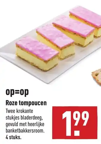 ALDI Roze tompoucen aanbieding