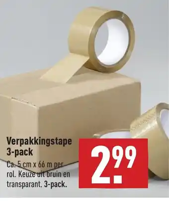 ALDI Verpakkingstape 3-pack aanbieding