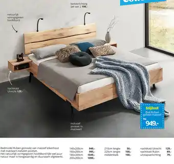 Hasker Kroon Bed Ruben geheel massief aanbieding