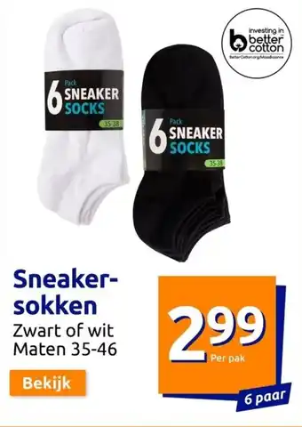 Action Sneaker sokken aanbieding
