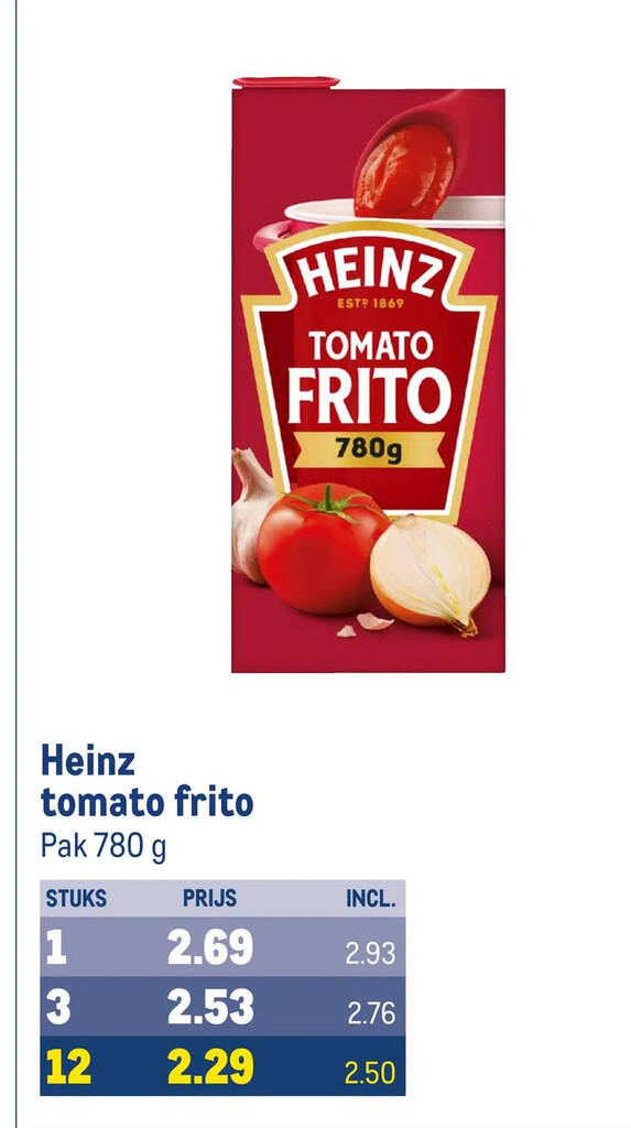 Heinz tomato frito aanbieding bij Makro